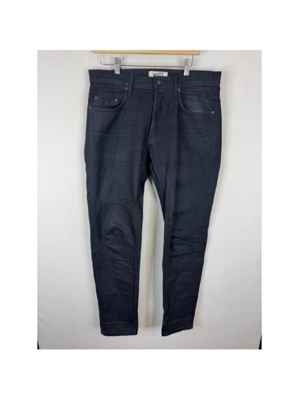 Naked & Famous Easy Guy Solid Black Selvedge Denim Jeans 101061606 Mens 33X34